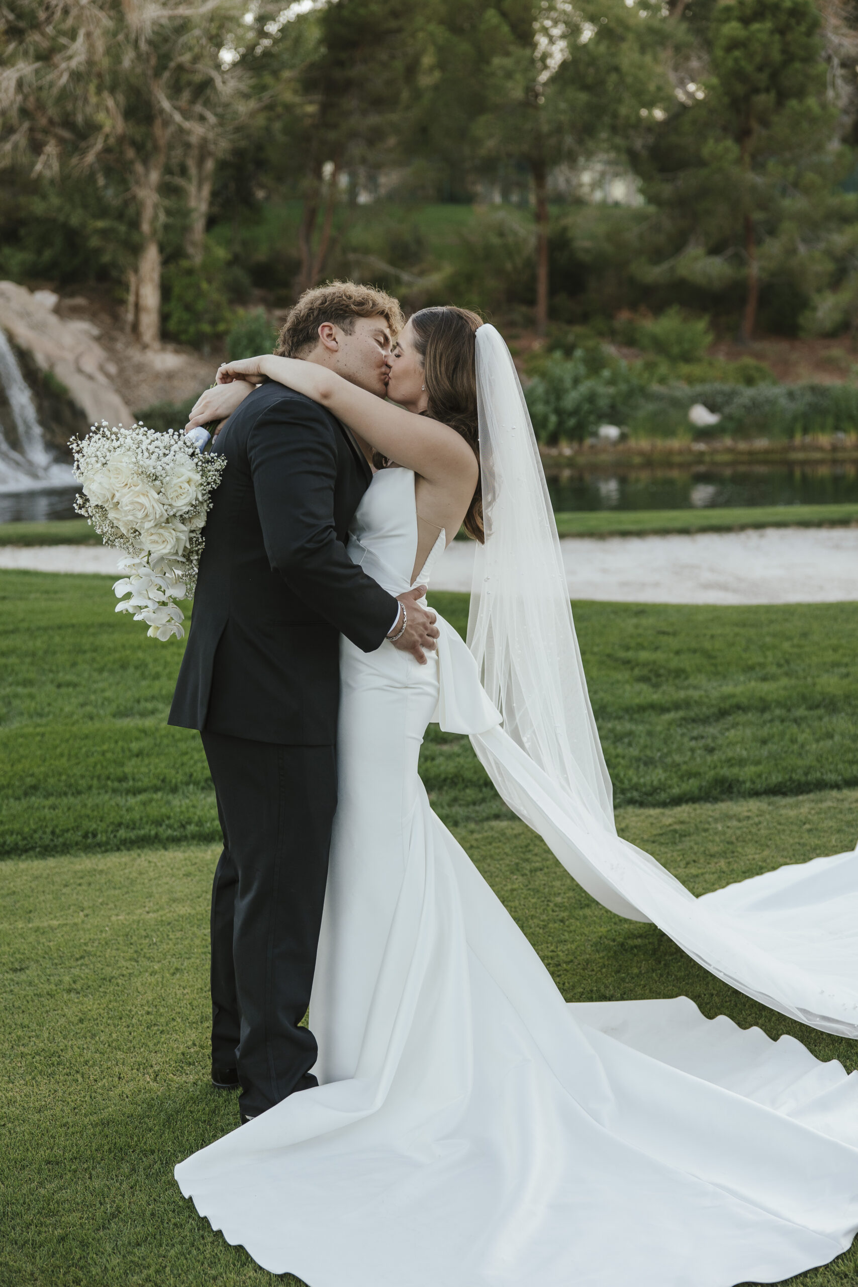 Las Vegas wedding photography of Emma and Bryce on their wedding day at Southern Highlands Golf Club, captured by an experienced photo and video team.